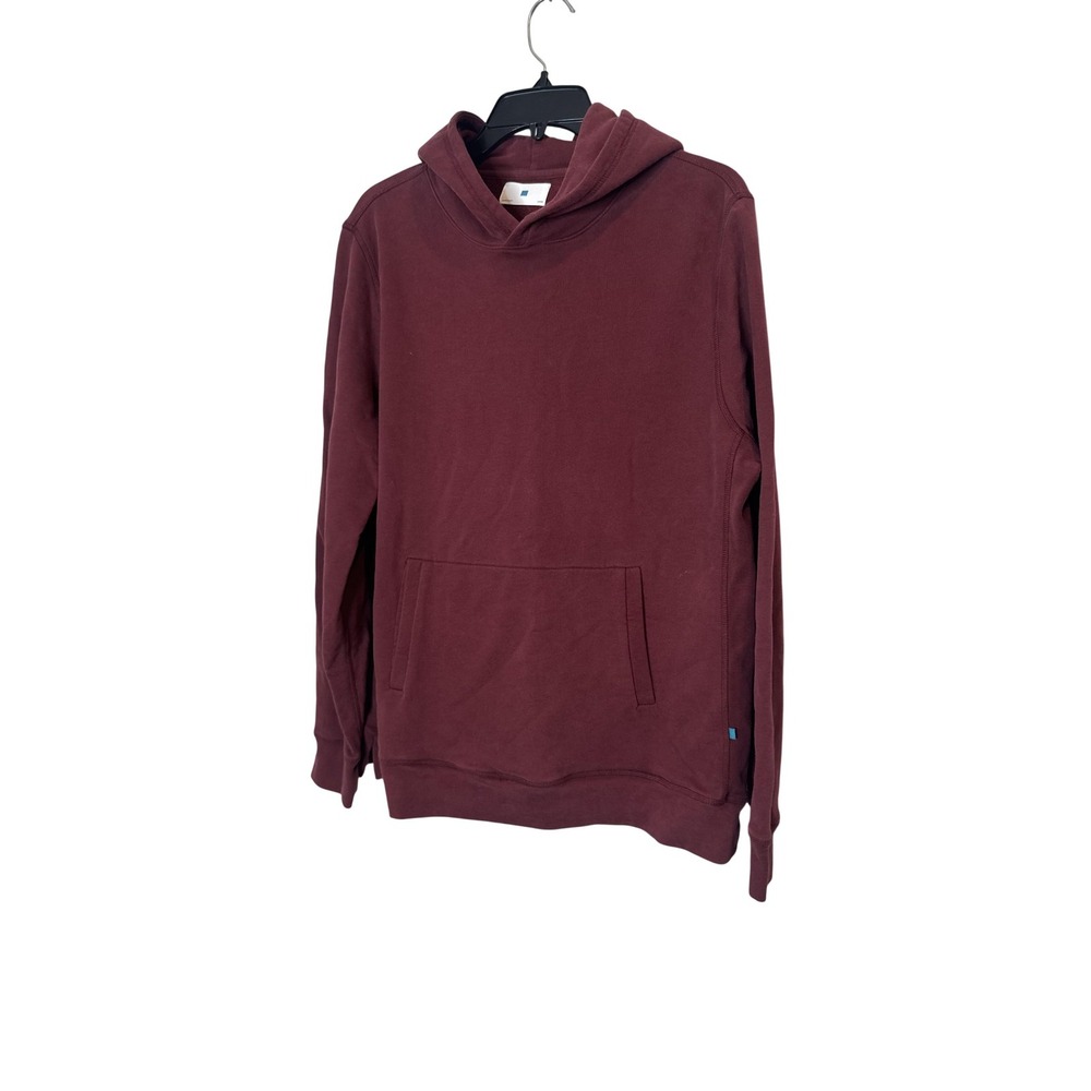Jason Scott Hoodie Mens Large Red Pima Cotton Fleece Kangaroo Pocket Sweatshirt